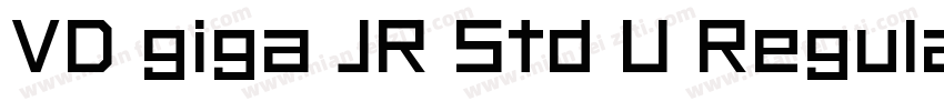 VD giga JR Std U Regular字体转换